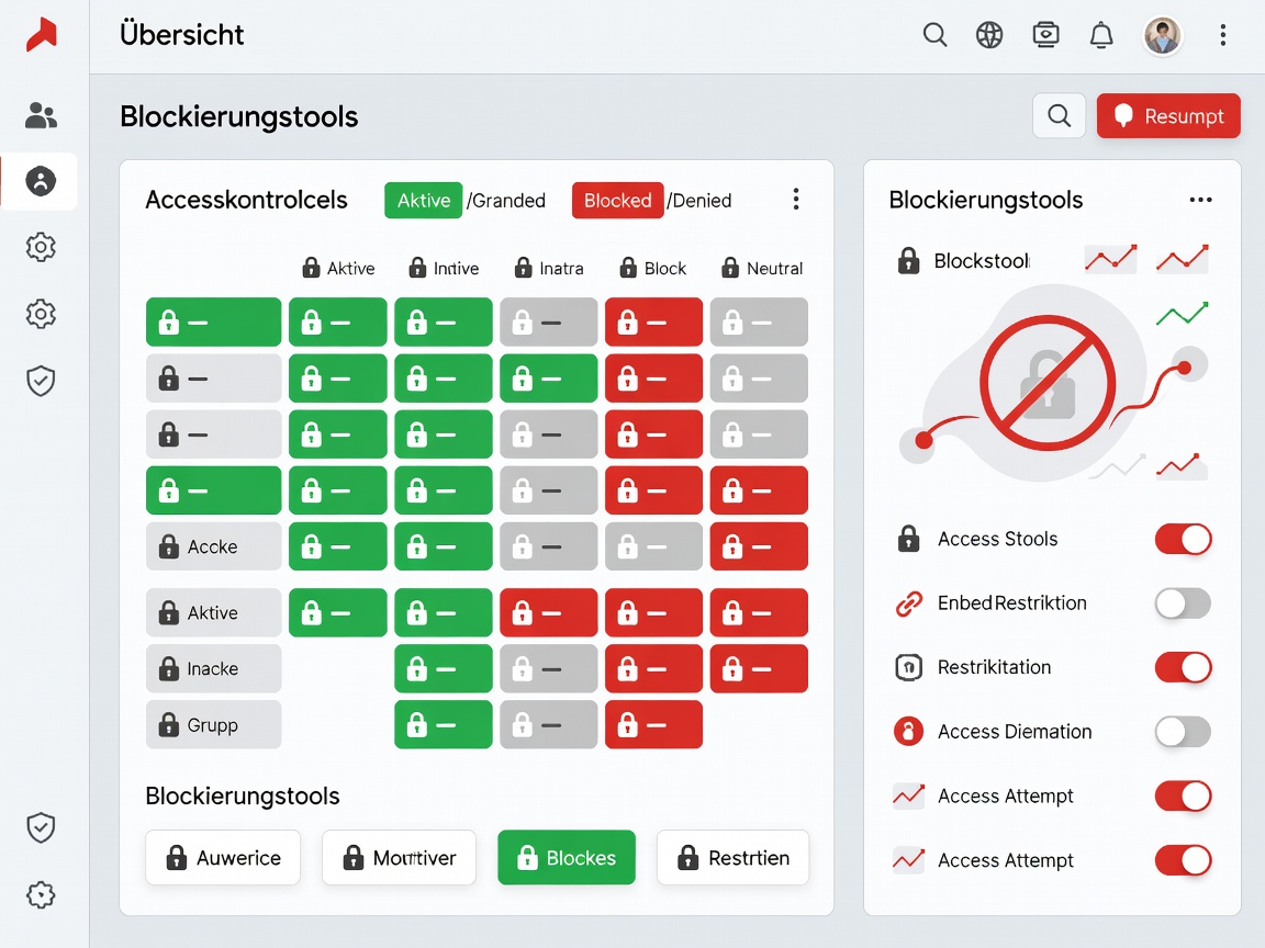 Illustration eines Dashboards zur Verwaltung von digitalen Zugriffsrechten